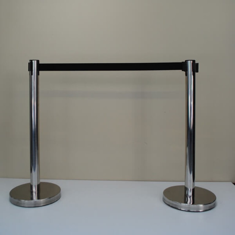 Chrome Auto-Retractable Barrier Post