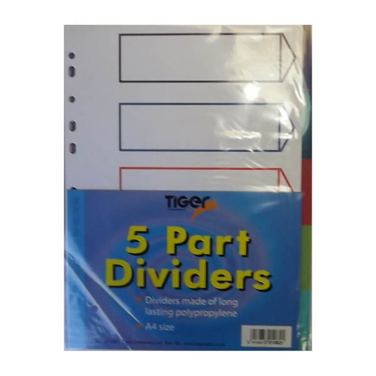 5 Part Dividers