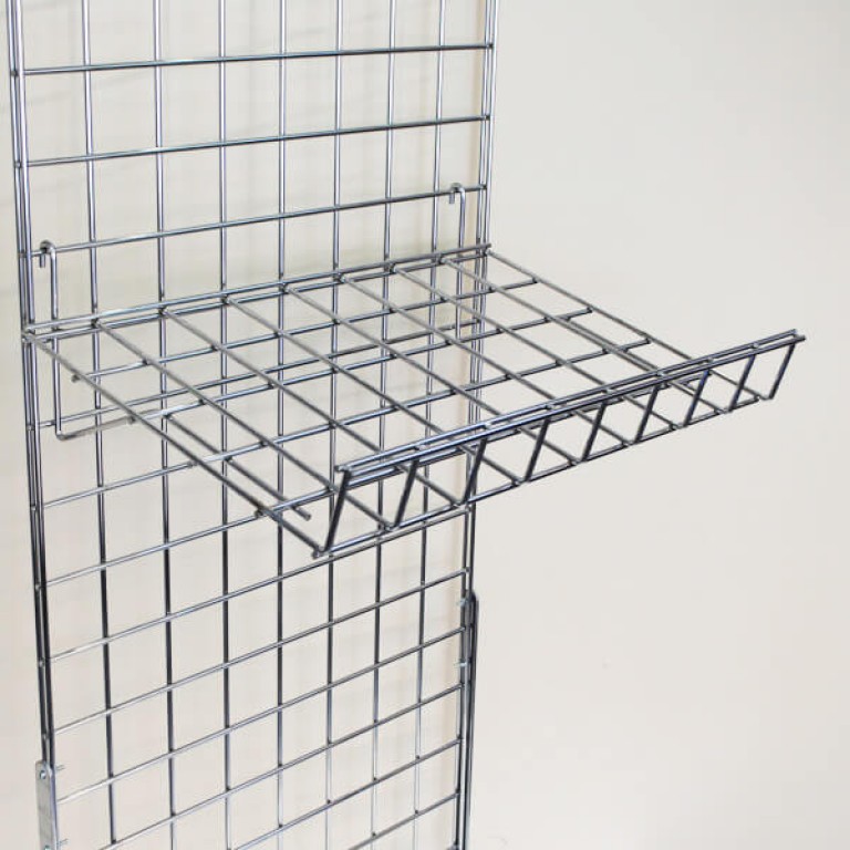 Gridwall Sloping Shelf with Lip