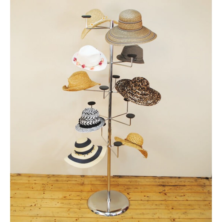 Floor Standing Hat Stand Chrome Shopfittings