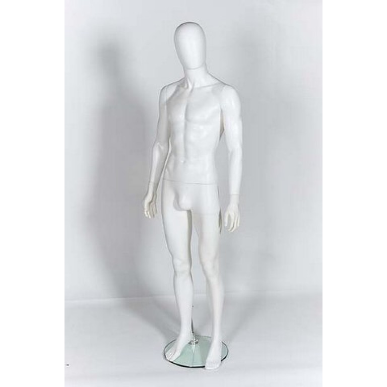 Male Plastic Egg Headed Mannequin