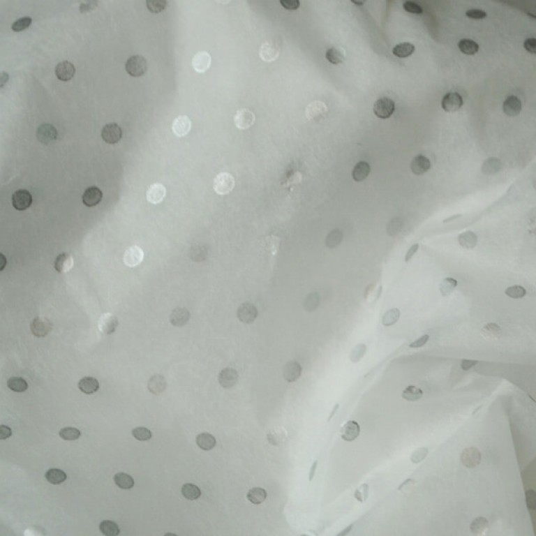 Silver Polka Dot Tissue Paper (acid-free)