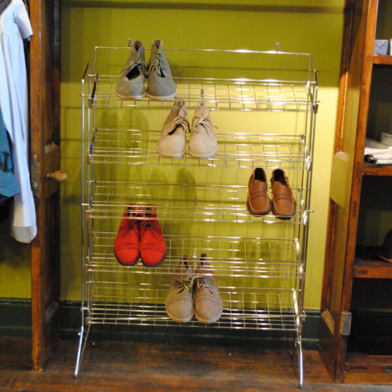 Chrome Shoe Rack with Shelves