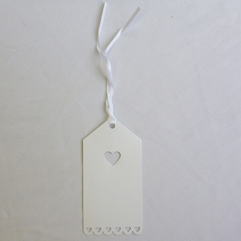 Pearl White Wedding Gift Tags - Pack 10