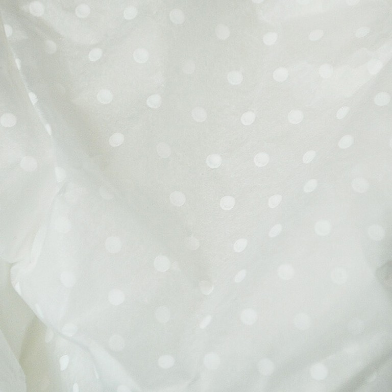 White Polka Dot Tissue Paper (acid-free)