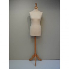 Female tailors' dummy (natural fabric / ash tripod)
