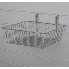 Small Slatwall Basket / Gridwall Basket (chrome)