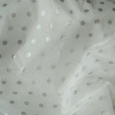 Silver Polka Dot Tissue Paper (acid-free) 