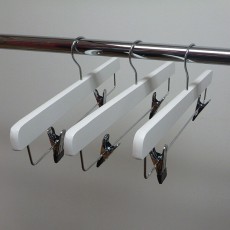 White Wooden Clip Hangers