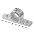 Bronx double sided fixing bracket with dimensions.