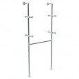 Bronx Wall Mounted Clothing Display Unit With Front Facing Arms