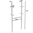 Bronx Rails with height adjustable shelving brackets