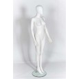 female matt white egg-headed mannequin