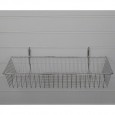 Large Shallow Slatwall Basket / Gridwall Basket (chrome)