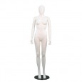 female matt white egg-headed mannequin