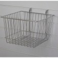 Deep Slatwall Basket / Gridwall Basket (chrome)