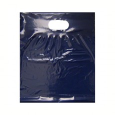 Navy Blue Plastic Carrier Bags (15" x 18")