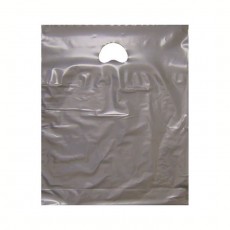 Silver Plastic Carrier Bags (15" x 18")