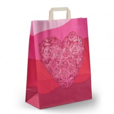 Small Carrier Bag (pink heart design)