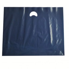 Navy Plastic Carrier Bags - Large (22" x 18")