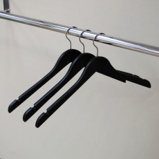 Black Wooden Hanger Without Bar