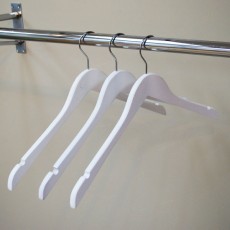 White Wooden Hanger Without Bar