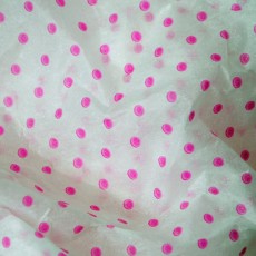 Cerise Polka Dot Tissue Paper (acid-free) 