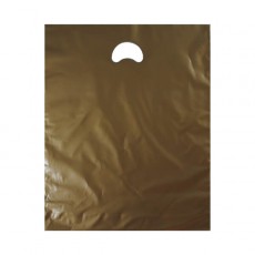 Gold Plastic Carrier Bags (15" x 18")