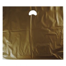 Gold Plastic Carrier Bags - Large (22" x 18")