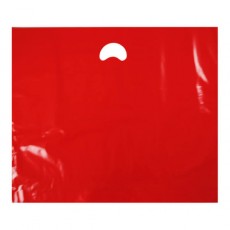 Red Plastic Carrier Bags - Large (22" x 18")