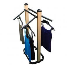 Light Oak Twin Post Unit With Sloping Ball Arms