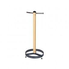 Light Oak Single Post Display Unit With Two Straight Arms