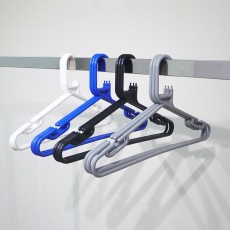 Blue Plastic Coat Hangers With Bar
