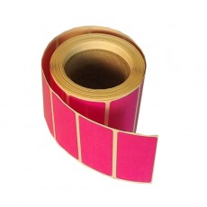 Pink peelable security self adhesive bag labels